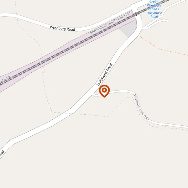 Map showing approximate location: Hawksbill Hall, Hawksbill Hall, Hollyhurst Road, Wrenbury