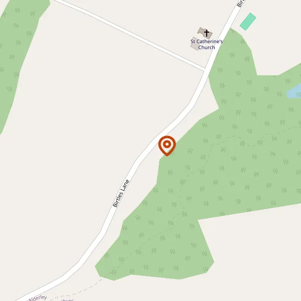 Map showing approximate location: Land At The Old Vicarage, Birtles Lane, Over Alderley, SK10 4RX