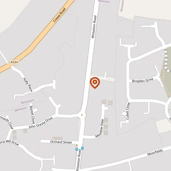 Map showing approximate location: The Barn Brookbank, NEWCASTLE ROAD, WILLASTON, CW5 7EJ