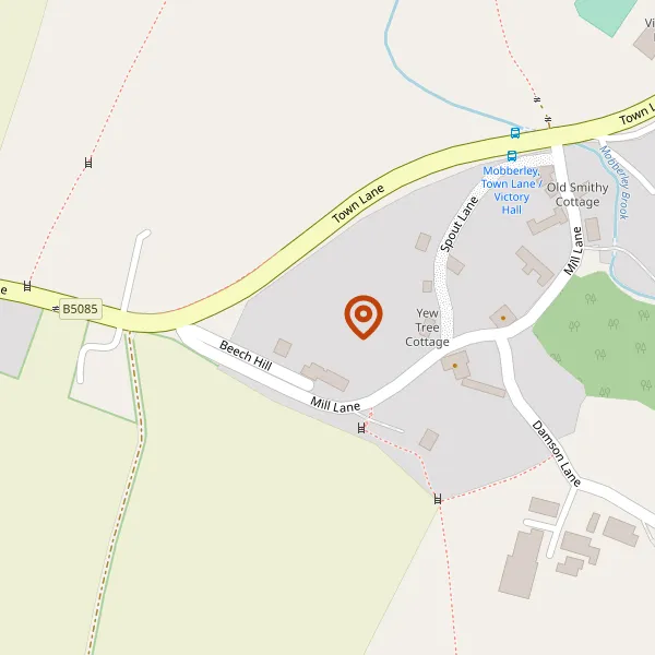 Map showing approximate location: Blackthorn Farm, GLEAVEHOUSE LANE, MOBBERLEY, WA16 7AG