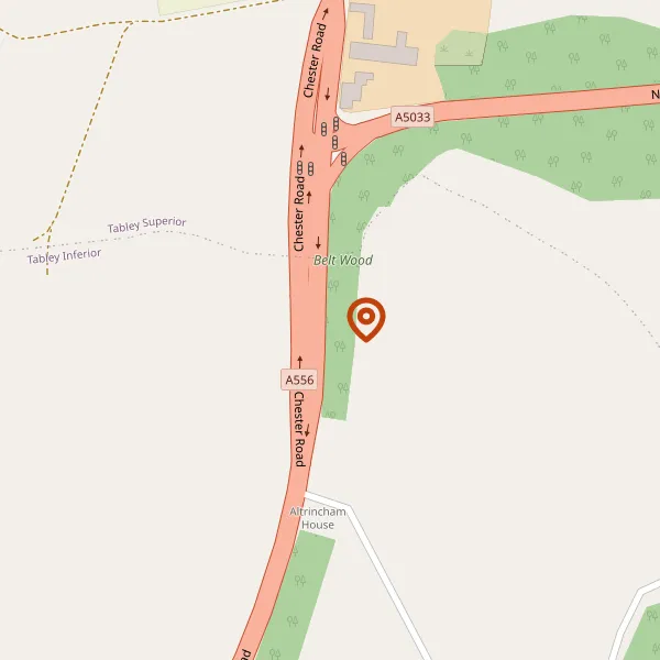 Map showing approximate location: Red Lodge, Chester Road, Tabley, WA16 0HD