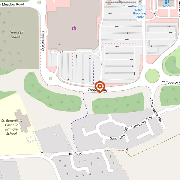 Map showing approximate location: Land South Of Coppice Way, Handforth, Cheshire