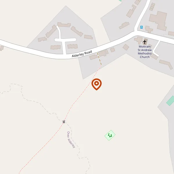 Map showing approximate location: BROOMFIELD, OAK ROAD, MOTTRAM ST ANDREW, SK10 4RA