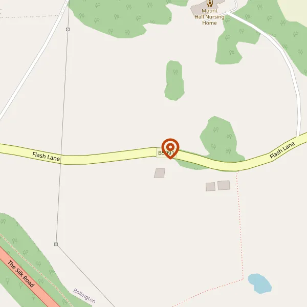 Map showing approximate location: Winsford, Flash Lane, Bollington, Cheshire, SK10 4ED