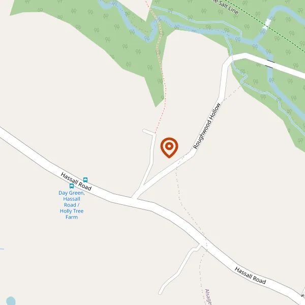 Map showing approximate location: Day Green House, Day Green Road, Hassall, CW11 4XU