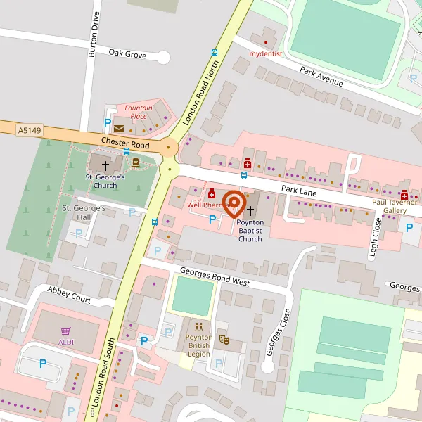 Map showing approximate location: Red Legg Barn, Green Lane, Poynton, SK12 1TJ