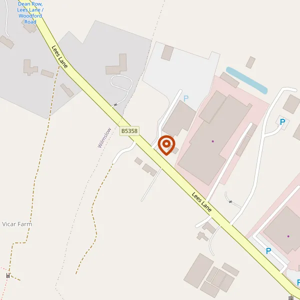 Map showing approximate location: 9, LEES LANE, NEWTON, SK10 4LJ