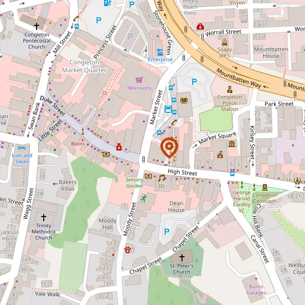 Map showing approximate location: 31, High Street, Congleton, Cheshire, CW12 1BQ