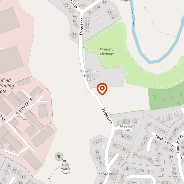 Map showing approximate location: Plot 28, Land At, FORGE LANE, CONGLETON