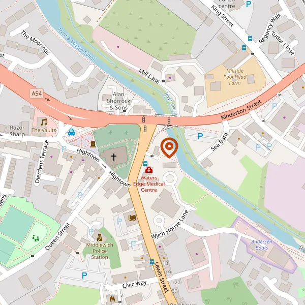 Map showing approximate location: WILLOWBANK, MILL LANE, NEWTONIA, MIDDLEWICH, CHESHIRE, CW10 9HQ