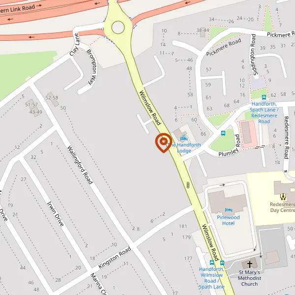 Map showing approximate location: 193A, Wilmslow Road, Handforth, Wilmslow, Cheshire, SK9 3JX