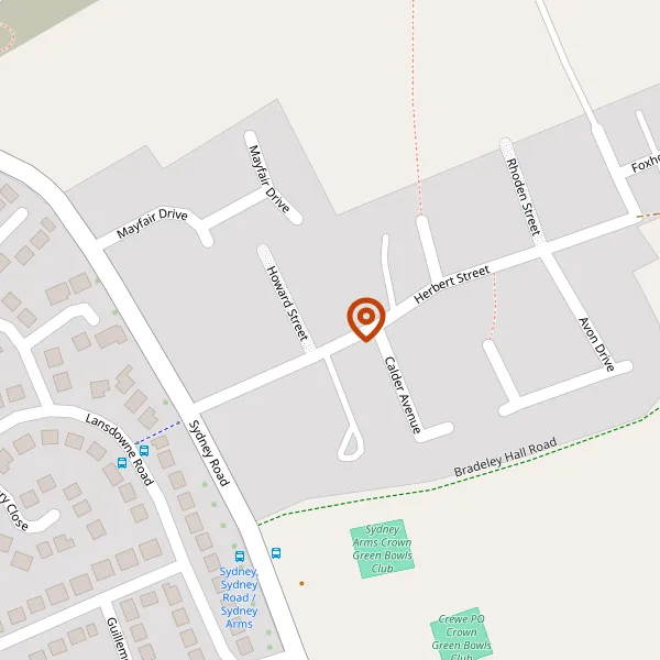 Map showing approximate location: 2, Howard Street, Crewe, CW1 5NB
