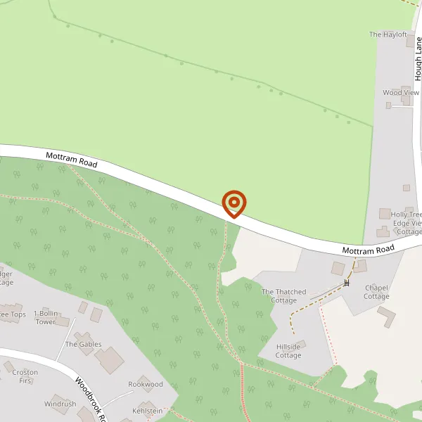 Map showing approximate location: Thatched Cottage, Mottram Road, Alderley Edge, Wilmslow, Cheshire, SK9 7JQ