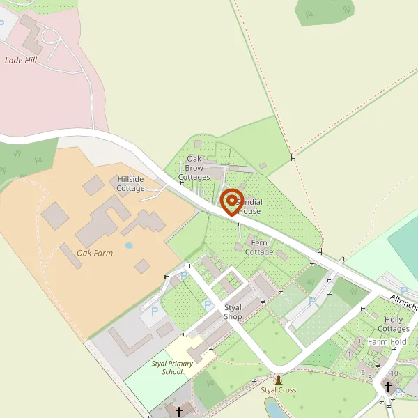Map showing approximate location: Southfield Farm Cottage, STATION ROAD, STYAL, SK9 4HD