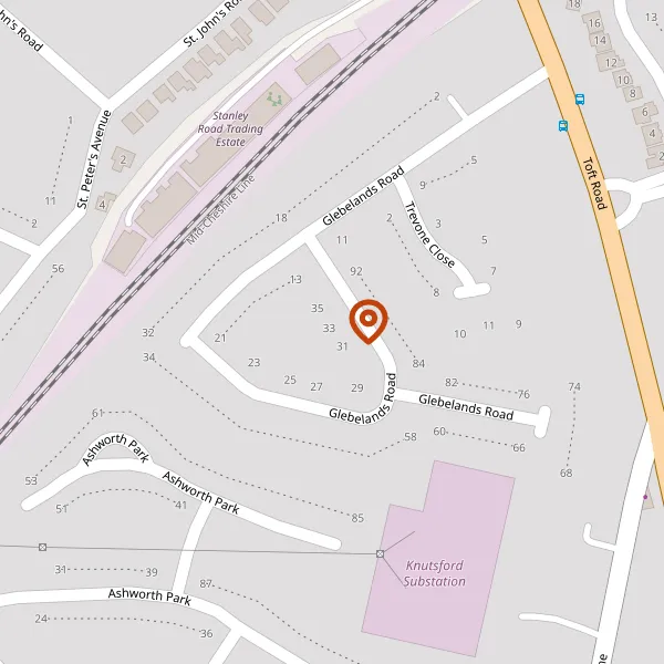 Map showing approximate location: Nethertoun, 2, GLEBELANDS ROAD, KNUTSFORD, WA16 9DZ
