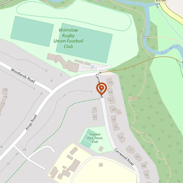 Map showing approximate location: 1, Kings Road, Wilmslow, SK9 5PZ
