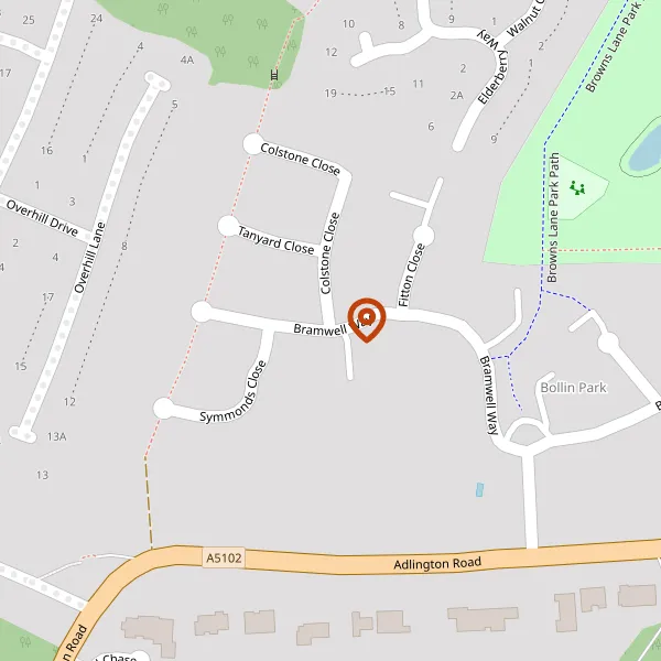 Map showing approximate location: 10, BRAMWELL WAY, WILMSLOW, SK9 2TL