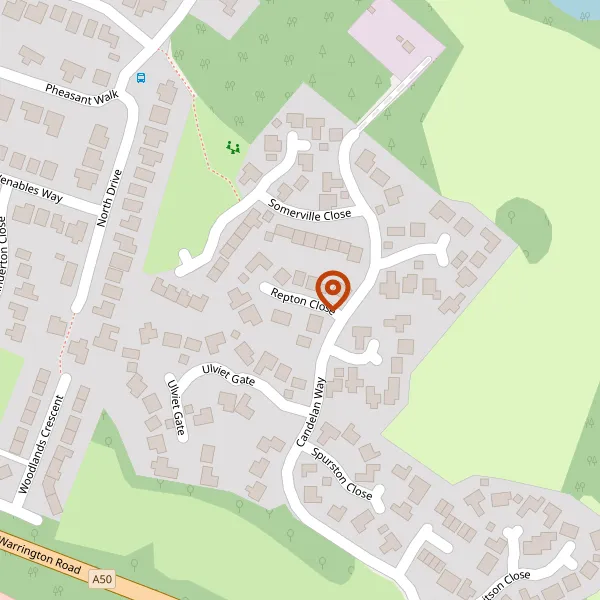 Map showing approximate location: 1, Repton Close, High Legh, WA16 6TS