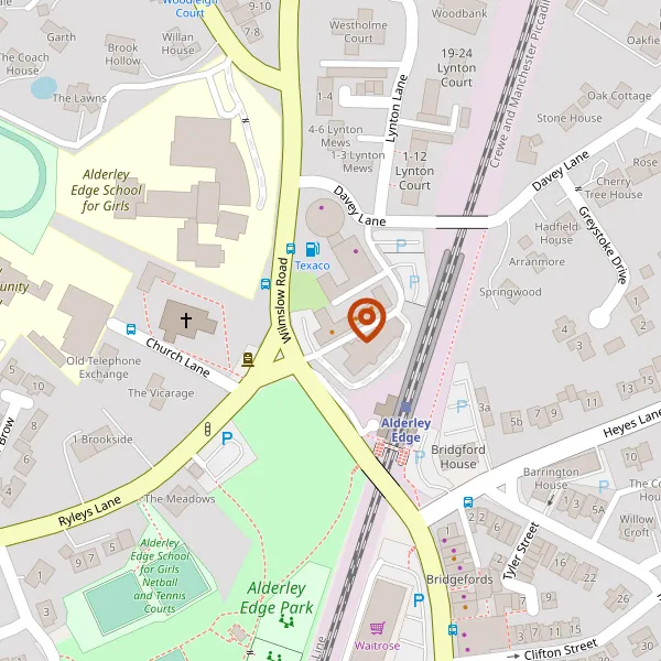 Map showing approximate location: Luciano By Gino Dacampo, Wilmslow Road, Alderley Edge, Cheshire East, SK9 7QD