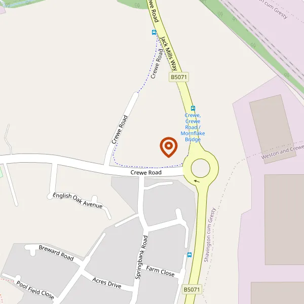Map showing approximate location: Alexandra Mill, 356, Crewe Road, Shavington, CW2 5AD