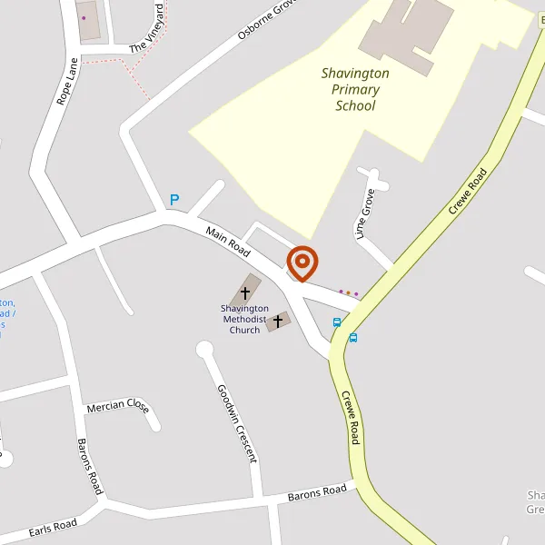 Map showing approximate location: 140, Main Road, Shavington, CW2 5DP