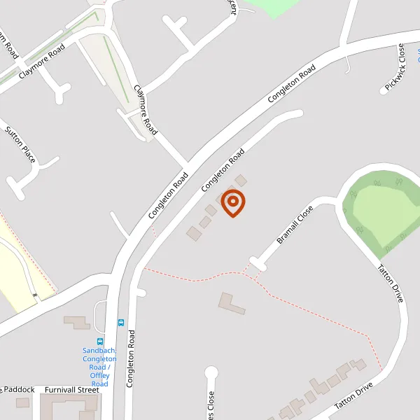 Map showing approximate location: 63, Congleton Road, Sandbach, CW11 1HP