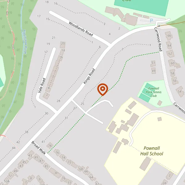 Map showing approximate location: 21, Kings Road, Wilmslow, Cheshire, SK9 5PZ