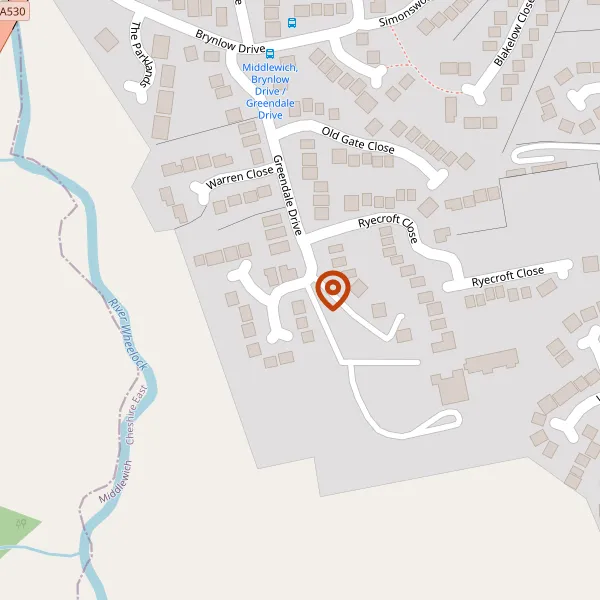 Map showing approximate location: 27, Greendale Drive, Middlewich, CW10 0PH