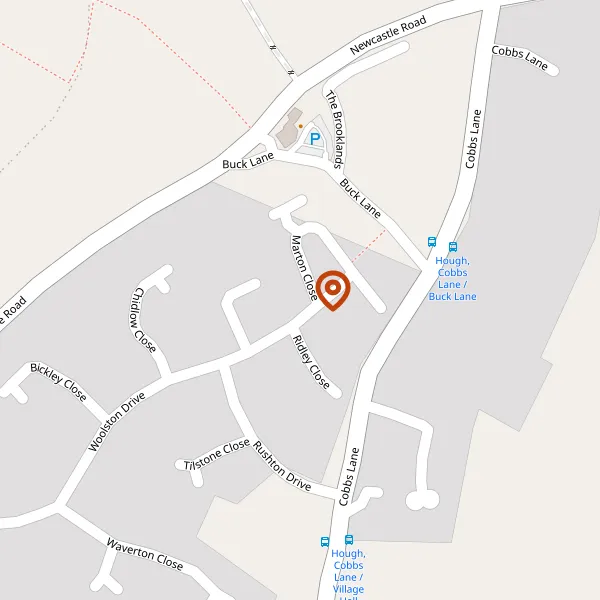 Map showing approximate location: 1, Marton Close, Hough, Cheshire, CW2 5RD