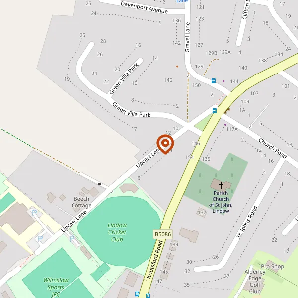 Map showing approximate location: 26, Upcast Lane, Wilmslow, SK9 6EH