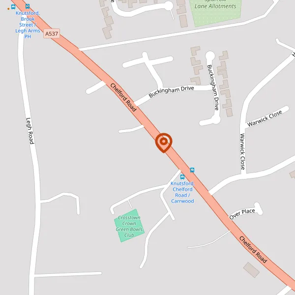 Map showing approximate location: Whitethorn, Chelford Road, Knutsford, Cheshire, WA16 8LY