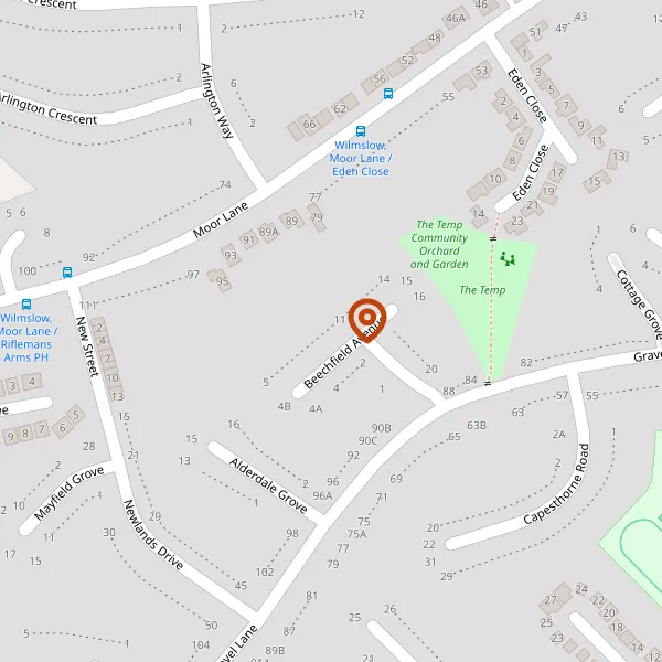 Map showing approximate location: 10, Beechfield Avenue, Wilmslow, SK9 6LX