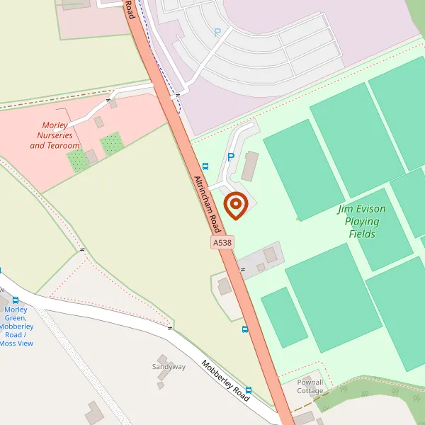 Map showing approximate location: Pole Barn Adjacent To Bank House Farm, Altrincham Road, Wilmslow