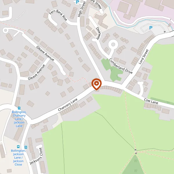 Map showing approximate location: 7, Chancery Lane, Bollington, SK10 5BJ