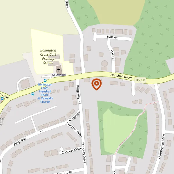 Map showing approximate location: Mount Pleasant Farm, 1, Bollington Road, Bollington, SK10 5EF