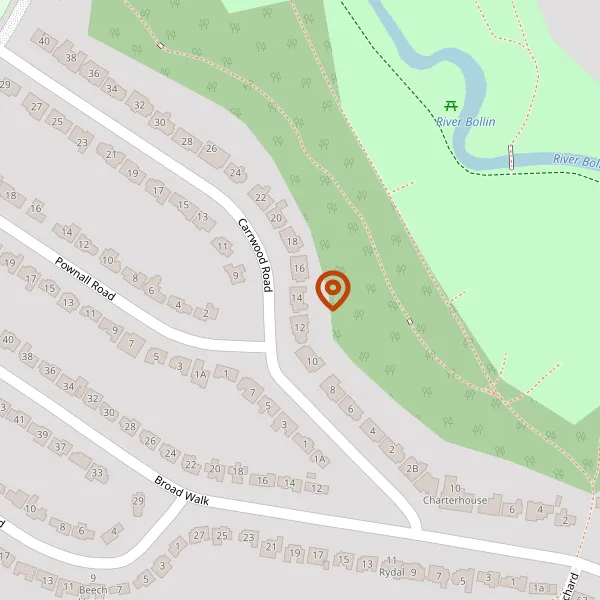 Map showing approximate location: 14, Carrwood Road, Wilmslow, Wilmslow, Cheshire, SK9 5DL