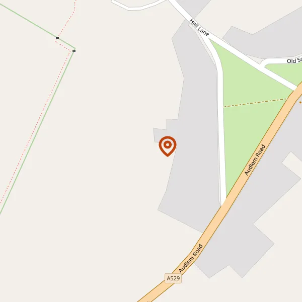 Map showing approximate location: Mulberry Cottage, Audlem Road, Hankelow, CW3 0JE