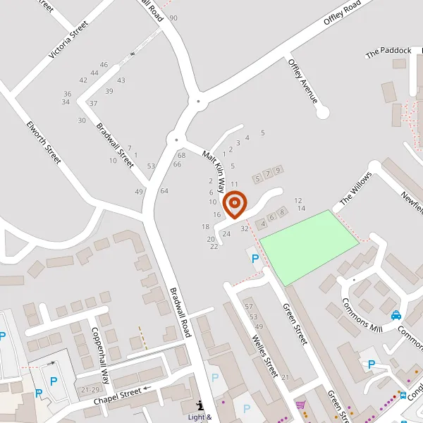 Map showing approximate location: 14, Malt Kiln Way, Sandbach, Cheshire, CW11 1JL