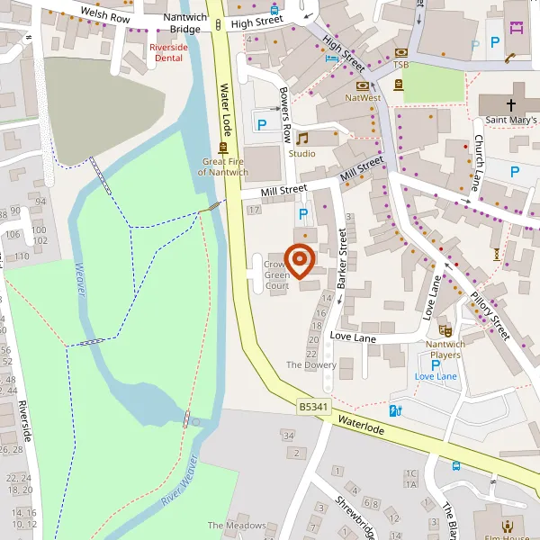 Map showing approximate location: 3, Crown Green Court, Waterlode, Nantwich, CW5 5XQ