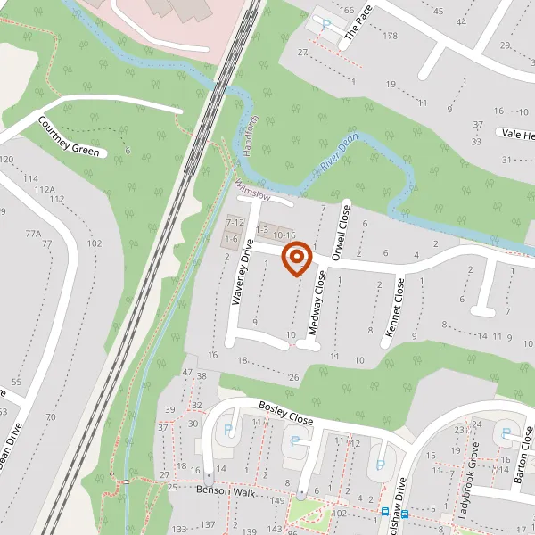 Map showing approximate location: 1 Waveney Drive, Wilmslow, Cheshire East, SK9 3UJ