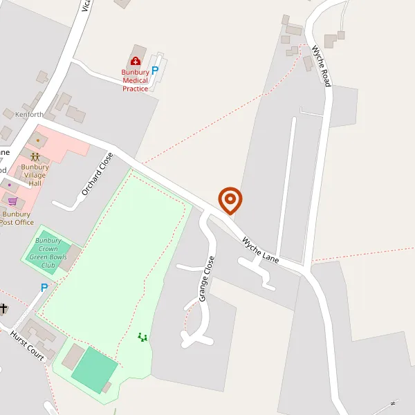 Map showing approximate location: Whitegates, Wyche Lane, Bunbury, Tarporley, Cheshire, CW6 9PD