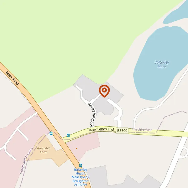 Map showing approximate location: 6, Gorsty Hill Close, Balterley Heath, CW2 5QS