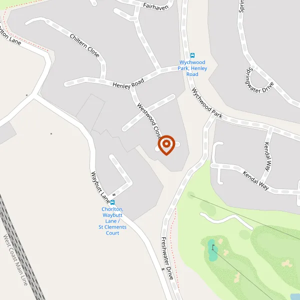 Map showing approximate location: 5, Westwood Close, Weston, CW2 5GF