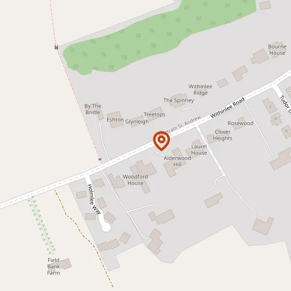 Map showing approximate location: Arden Croft, Withinlee Road, Prestbury, Cheshire, SK10 4AT