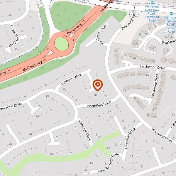 Map showing approximate location: 15, Cornwell Close, Wilmslow, Cheshire, SK9 2QH