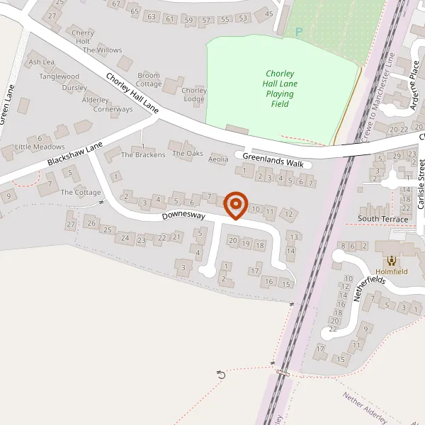 Map showing approximate location: 7, Downesway, Alderley Edge, Wilmslow, Cheshire, SK9 7XB