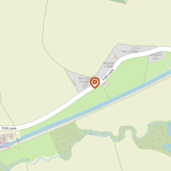 Map showing approximate location: 1 Frith Hall Cottage, Frith Lane, Wrenbury, Cheshire East, CW5 8HQ