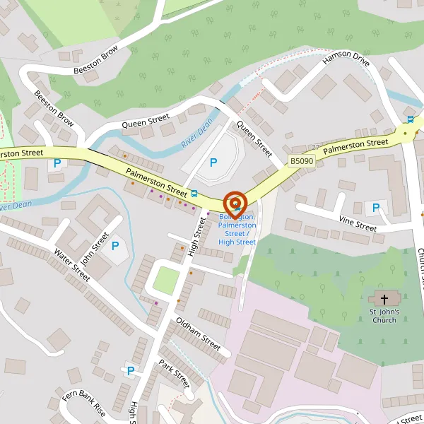 Map showing approximate location: 66-68, Palmerston Street, Bollington, SK10 5PW