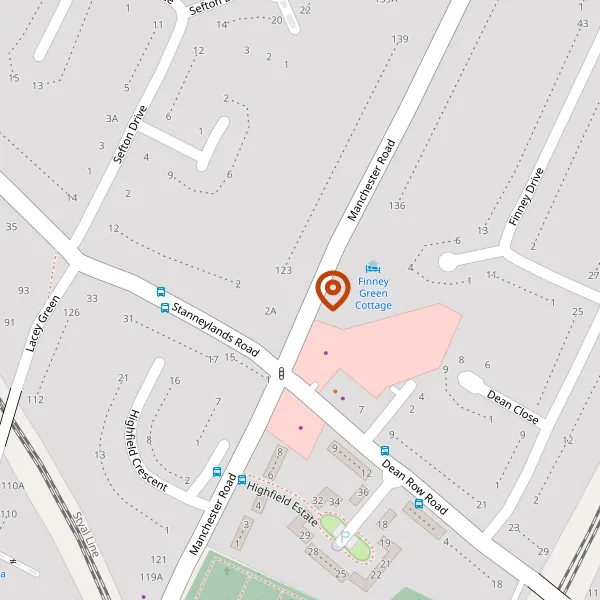 Map showing approximate location: 123, Manchester Road, Wilmslow, Cheshire, SK9 2JN