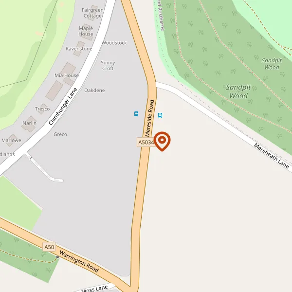 Map showing approximate location: Saddle Barn, Mereside Road, Mere, WA16 6QF